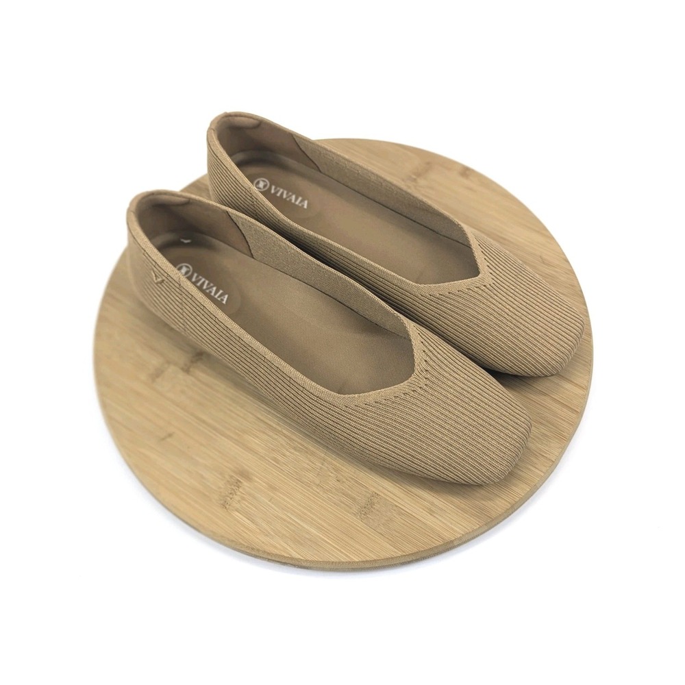 Vivaia Margot 2.0 Square Toe VCut Flat EU 43 Woman 11 Brown Shoes Slip On Office